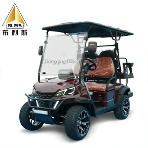 4X 4 Golf arabası arka aks 4 tekerlek Golf arabası tur araba 48V 4 kişilik elektrikli Mini araba kulübü araba Golf arabası