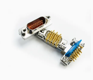 J30J‑15ZKW‑J ขั้วต่อไมโครรูปสี่เหลี่ยม 15 พิน, ซ็อกเก็ตตัวเมียสำหรับบัดกรี PCB มุมฉากพร้อมโครงสร้างล็อค - Product Image 1