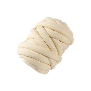 High Quality <b>Giant</b> 2cm Cool Feeling Polyester Dyed Tube <b>Yarn</b> Hand Knitting Chunky Braid Anti-static OE Technics Machine Washable - Product Image 2