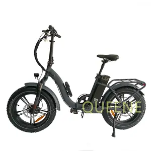 QUEENE/ Low Step durch 20 Zoll faltbare Sport Ebike Folding Fat Tire E-Bike Fahrrad