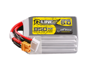 แบตเตอรี่ Tattu R-Line V5.0 150C FPV Lipo พร้อมเทคโนโลยี Al boehmite สำหรับคอปเตอร์สี่ใบพัดนักแข่งรถมืออาชีพ - Product Image 4