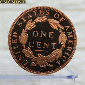 銅地金コイン1オンス.999純銅編組ヘアワンセントラウンドコイン - Product Image 3