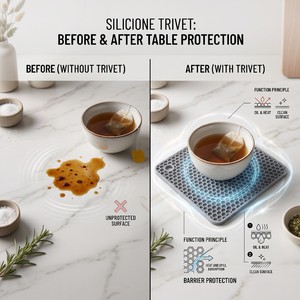 Sous-plat carré en silicone gris 18 cm, antidérapant, résistant à la chaleur, pour cuisine, qualité alimentaire, support <span class=keywords><strong>de</strong></span> casserole personnalisé, <span class=keywords><strong>set</strong></span> <span class=keywords><strong>de</strong></span> dessous <span class=keywords><strong>de</strong></span> plat - Product Image 5
