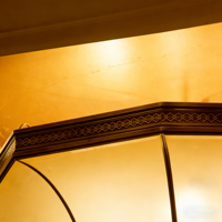 Lustre de plafond de style européen vintage, en bronze antique et verre, pour hôtel, couloir, restaurant, salle de réunion