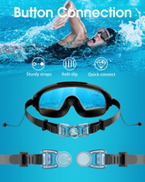 Lunettes de natation professionnelles personnalisées pour adultes et enfants, avec revêtement, étanches et anti-UV, vente en gros