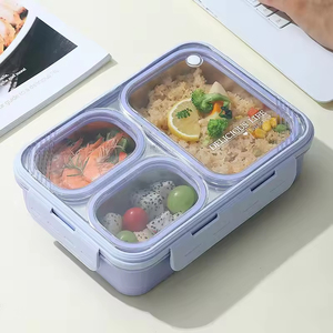 Thermal Insulated Stainless Steel Plastic Foldable Leak-Proof Bento <b>Lunch</b> <b>Box</b> for Kids 700ml Capacity Microwavable - Product Image 6