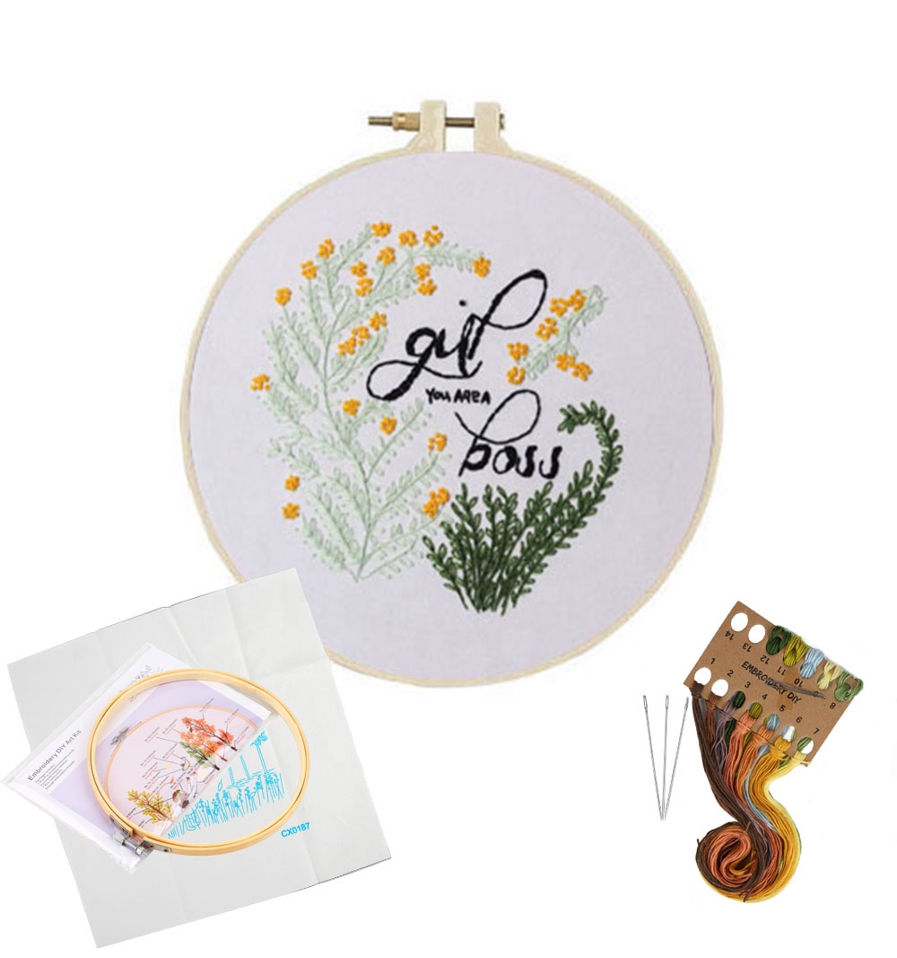 Набор для вышивания красивых цветов и растений ручной работы