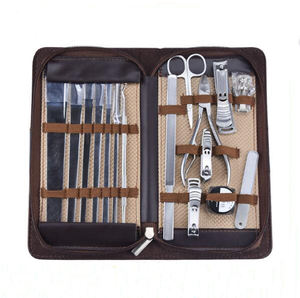 Set peralatan manikur pedikur kuku terlaris 16 buah untuk hadiah Kit perjalanan - Product Image 1