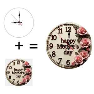 Round Wooden <b>Wall</b> <b>Clock</b> 25x25Cm <b>Silent</b> Natural Wood Panel Home Bedroom Study Decor - Product Image 5