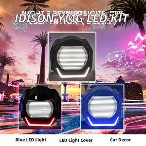 IDISON YMG 3 pouces LED carénage couverture universelle 12V voiture phare rénovation lumière du jour lentille carénages <span class=keywords><strong>Halo</strong></span> anneaux décoratif rénové - Product Image 2