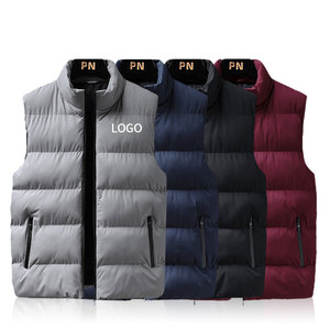 Chaqueta de invierno acolchada de alta calidad <span class=keywords><strong>con</strong></span> logotipo personalizado impreso para <span class=keywords><strong>hombre</strong></span>, <span class=keywords><strong>chaleco</strong></span> acolchado sin mangas brillante de nailon - Product Image 4