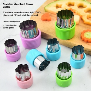 เครื่องตัดผักผลไม้พร้อมแม่พิมพ์สแตนเลสหลากหลายรูปทรงสำหรับตัดผลไม้ ทำเส้นบะหมี่รูปผีเสื้อ และทำบิสกิต - Product Image 2
