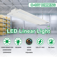 Projecteur linéaire industriel ETL 130W-400W IP54 en aluminium 5000K avec télécommande et garantie de 5 ans pour entrepôt