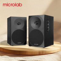 Enceintes Microlab avec boîtier en bois, système stéréo B70, woofer de 4 pouces, son surround, basses profondes, aigus net, audio haute résolution