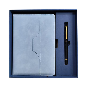 Tùy chỉnh PU da máy tính xách tay Hộp quà tặng với logo in ấn được xây dựng trong bút với Refill <span class=keywords><strong>USB</strong></span> <span class=keywords><strong>Flash</strong></span> Drive thực tế quà tặng doanh nghiệp - Product Image 1