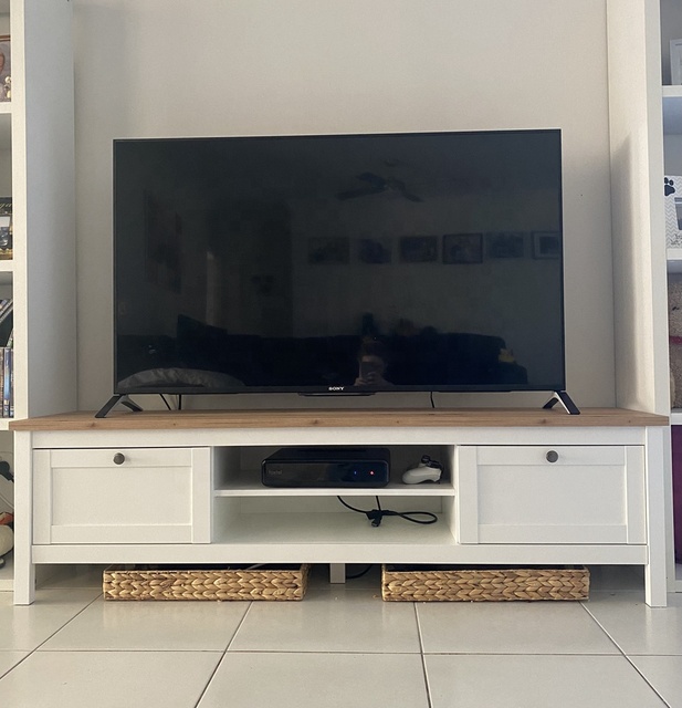 NOVA Mediterranean White Oak Rustic Design TV Base Stand 160cm Chest of Drawers TV Cabinet
