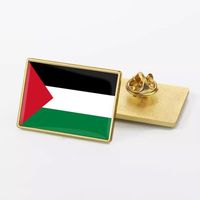 Broche en métal en gros à bas prix en stock, épinglette émaillée drapeau national Palestine Liban pour la paix et l'amour