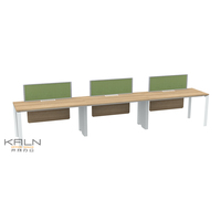 Muebles Comerciales 2026, Estación de Trabajo para Personal, Mesa de Oficina Estándar para 6 Personas, Escritorio de Computadora con Marco Metálico