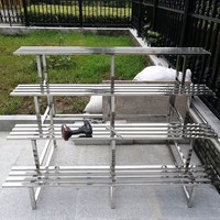 Support de plantes en acier inoxydable personnalisable à 1 à 4 niveaux pour bonsaïs, fleurs, maison, jardin, balcon, terrasse, étagère de présentation