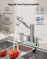 Installation et retrait faciles, robinet de filtration d'eau en acier inoxydable 304 pour cuisine et salle de bain