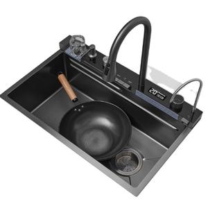 Fabricant d'évier de cuisine intelligent Farmhouse Multi Function Corner Undermount Digital Hidden Stainless Steel Modern - Product Image 4