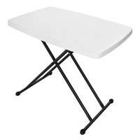 Table pliante en plastique moulé par soufflage, hauteur réglable, pour camping, formation, bureau d'ordinateur, stand extérieur, pique-nique - Vente en gros