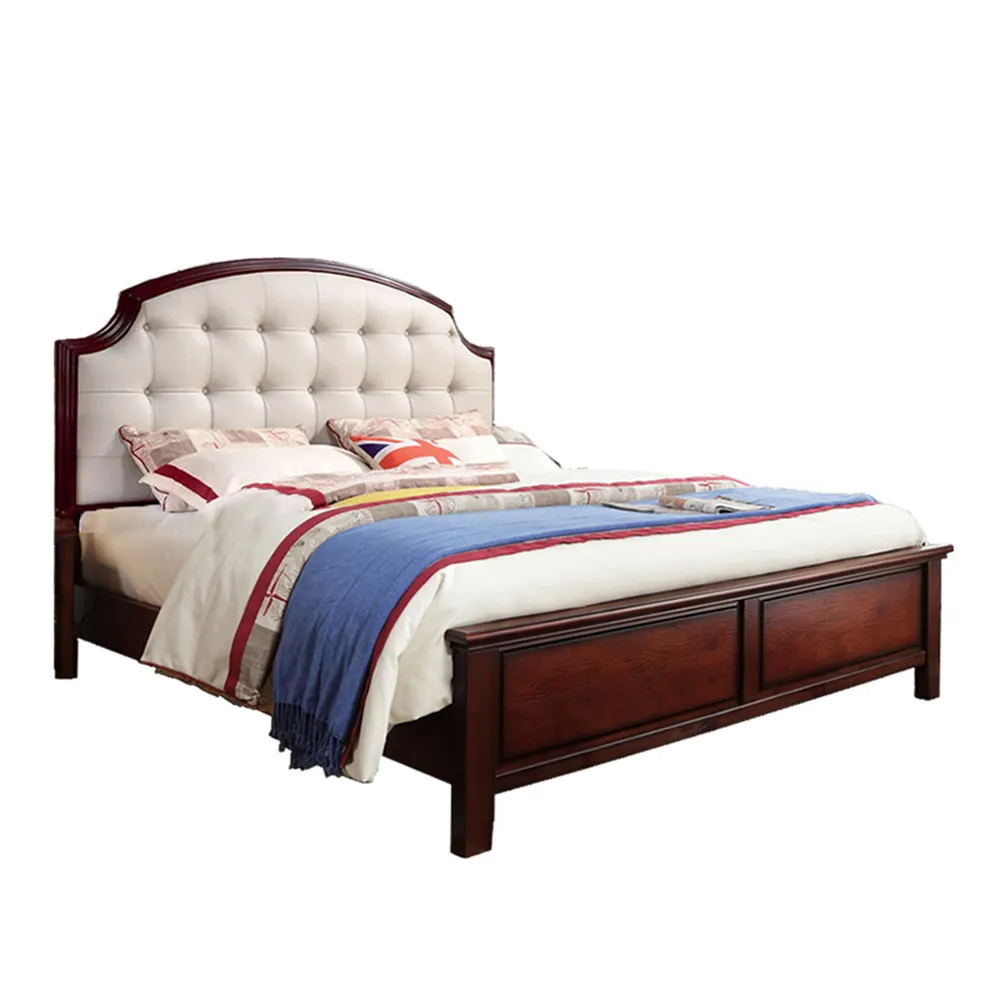 الملكي أطقم أثاث غرف النوم الحديثة غرفة نوم إيطالية خشبية الملكة حجم السرير