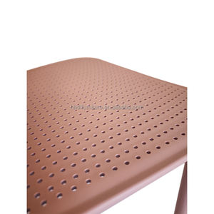 Chaise en corne DLC-P669 tabouret de bureau chaise de salle à manger ménage en plastique épaissi net <span class=keywords><strong>rouge</strong></span> chaise longue paresseuse - Product Image 5