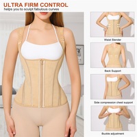 Faja Moldeadora de Cuerpo Completo para Mujer, Chaleco Escultor Personalizado, Faja Reductora de Cintura OEM Colombiana Postparto y Postquirúrgica con Cremallera