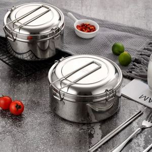 2025 School Custom <b>Round</b> Stainless Steel Bento Portable Picnic Single Layer Lunch <b>Box</b> for Kid - Product Image 6