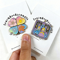 Épingles en émail métallique multicolores, émail dur nickel brossé, motif oiseau