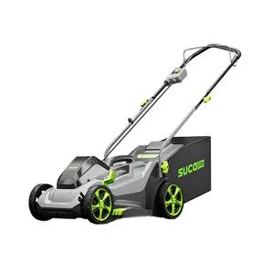 SUCA-Cortacésped eléctrico con batería de 40V, cortacésped eléctrico de empuje manual, con batería, sin cable, rotativo, multiusos