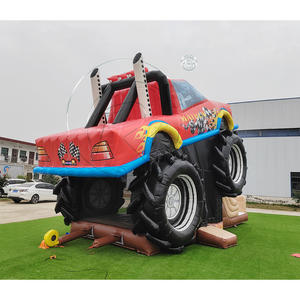 Structure gonflable <span class=keywords><strong>Monster</strong></span> Truck avec toboggan pour les fêtes d'anniversaire des enfants, les jeux en plein air et les événements de carnaval - Product Image 6
