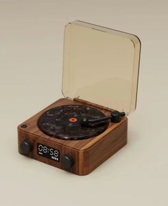 Retro Với Tiếng Ồn Trắng Ngủ Aid Bluetooth Loa Di Động Âm Thanh Không Dây Loa Siêu Trầm LED Máy Tính Vinyl Ghi Máy Nghe Nhạc - Product Image 6