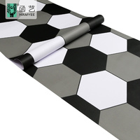 Papier peint en pvc 3d épais avec motif géométrique, autocollant imperméable pour le sol