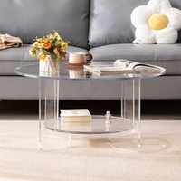 Table basse en acrylique transparente, style moderne