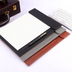 Vintage A4 Silver Clip Leather Absorption Manager Signature <strong>Pad</strong> for School Office Meetings Custom Memo <strong>Pad</strong> with logo - Product Image 5