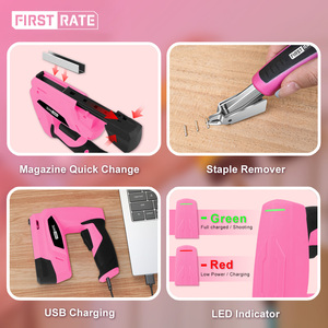 Pistola de grapas eléctrica 2 en 1, clavadora eléctrica con 1000 grapas y clavos, pistola de grapas de 3.6V para tapicería, manualidades, carpintería y bricolaje - Product Image 3
