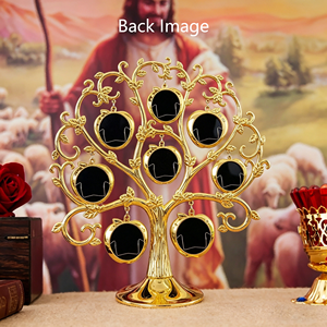 HT 10.8" Árbol de Iconos Ortodoxos de Aleación, con Icono de la Vida Ortodoxa y Marcos en Forma de Manzana, Decoración para el Hogar y la Iglesia, Regalo para Bautizo, Navidad, Pascua - Product Image 4