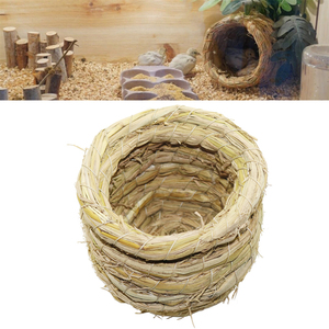 Nido de Pájaro de Paja Tejido a Mano, Jaula de Hierba Tejida para Hámster, Paloma, Loro, Casa para Pájaros Transpirable y Cálida, Suministros para Cría de Animales - Product Image 5