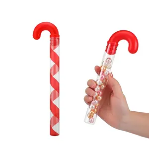 瓦伦丁纳斯假日心形塑料糖果棒糖果容器空透明塑料糖果棒管