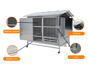 Caseta para Perros de Acero Inoxidable, Estable y Transpirable, Fácil de Montar, Diseño Personalizable, Uso Interior/Exterior - Product Image 3