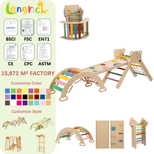 Pelangi mendaki Segitiga anak-anak bingkai Montessori mendaki Gym Piklers segitiga pemetik mendaki Segitiga - Product Image 1