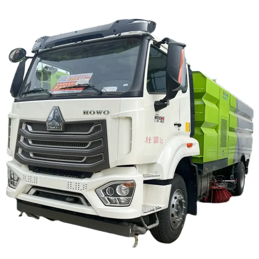 Sinotruk Howo 2024 new factory Street Cleaning Vehicle City Road Sweeper Trucks Municipal Sanitation Washing and Sweeping Truck