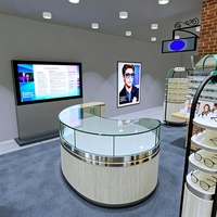 Vitrine pour lunettes de vue, présentoir pour lunettes, armoire de présentation personnalisée, magasin d'optique, usine, présentoirs en bois pour lunettes de soleil