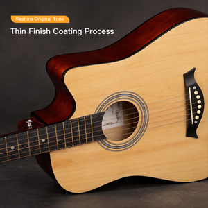 Guitarra Acústica de 38 Pulgadas con Acabado Mate y Paquete de Regalo de Accesorios, Directo de Fábrica, para Principiantes y Práctica Musical - Product Image 5