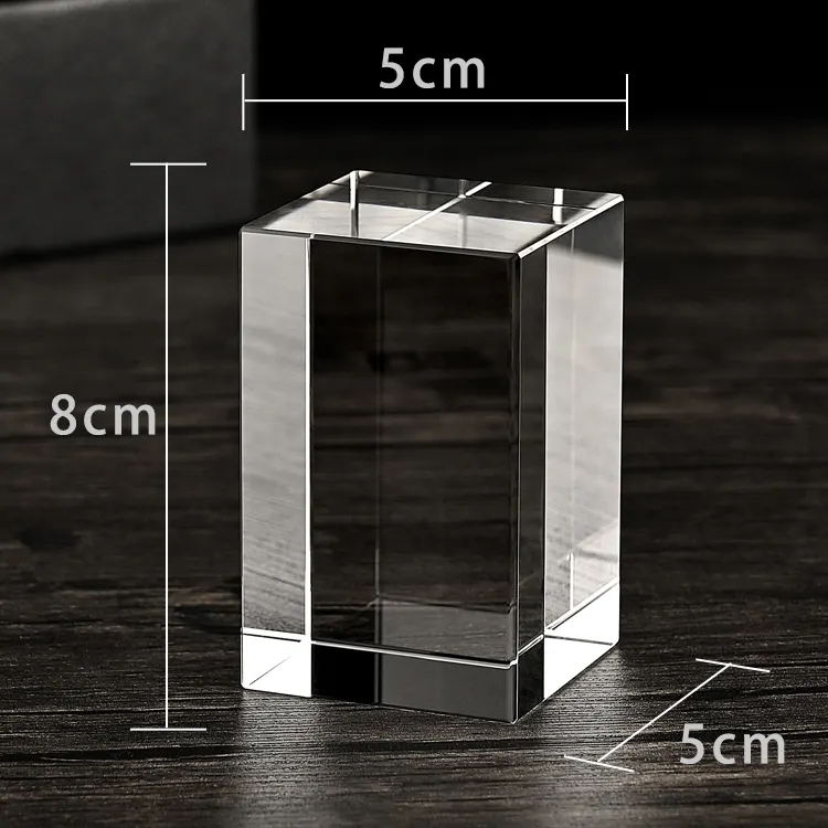 Сияющее индивидуальное 3D лазерная гравировка K9 хрустальный куб стеклянное украшение встреча подарки Хрустальное ремесло