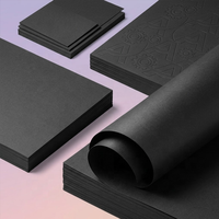 Carton noir profond 0,4 mm 1 mm 2 mm 3 mm haute résistance au pliage sans lignes blanches pour emballages de luxe de parfums et cosmétiques