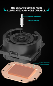 Độ nét cao 3D màn hình cong AIO lỏng CPU Cooler Độ phân giải cao tùy chỉnh UI hiển thị 1800rpm bơm cho LGA 1851 AM5 - Product Image 5