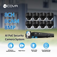 4COVR 8-Kanal 4K CCTV Sicherheitskamerasystem 2TB HDD 8X 8Mp PoE IP AI Nachtsicht OEM NVR Kit für Geschäfts- und Heimüberwachung